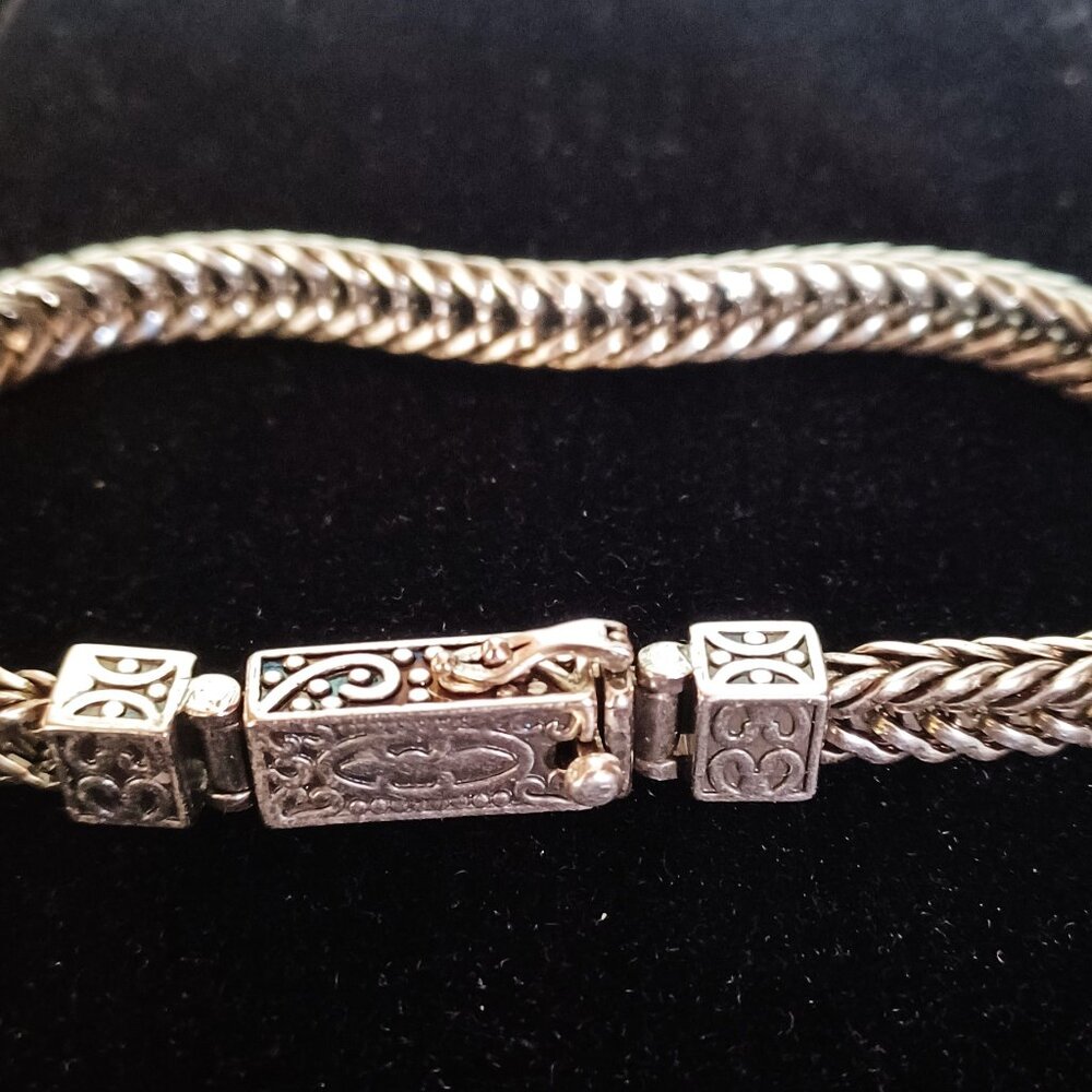 Sterling Silver Braided Bracelet, Unisex, 26.40g - Picture 3 of 8